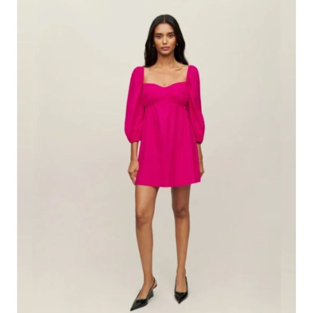 Reformation Farley Dress Corvette Pink 6